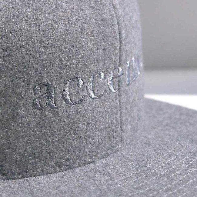 accento world gray wool detail