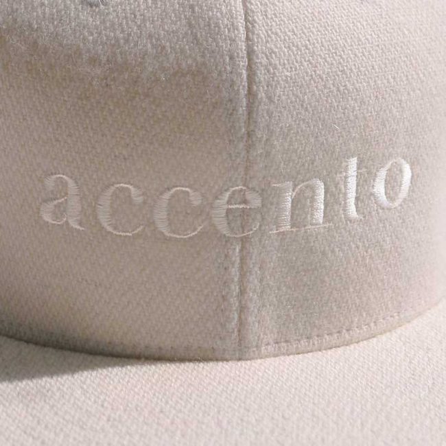accento world white wool detail