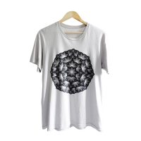 black flower accento gray tshirt