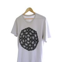 black flower accento gray tshirt side