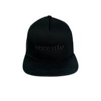 trucker accento black hat front