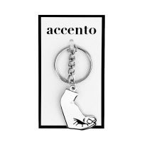 accento silver keychain packaging