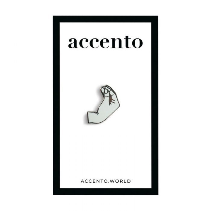 Accento Silver White Pins Packaging